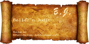 Bellán Judit névjegykártya